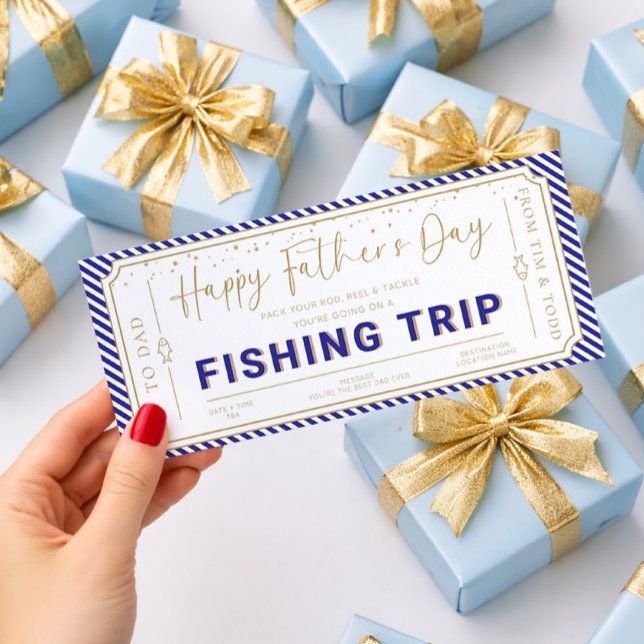 Carte de bon de cadeau de pêche de la Marine pour  (Créateur téléchargé)