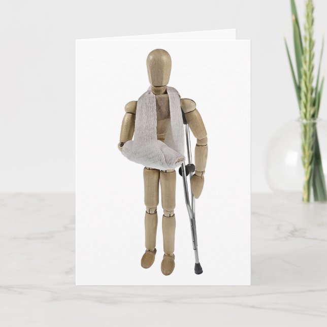 Carte de Bon Rétablissement avec Bras Droit en Éch (Devant)