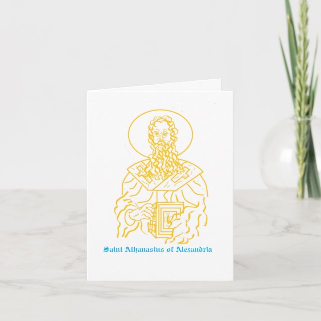 Carte de Bon Rétablissement : Saint Athanase (Devant)