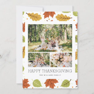 Carte de Bon thanksgiving photo Feuille en chute