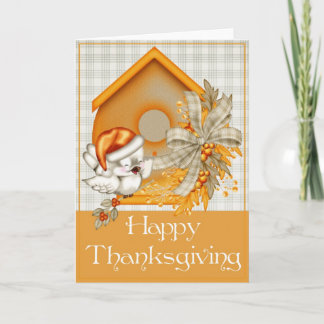 Carte de Bon thanksgiving pour oiseaux d'automne 2