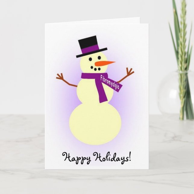 Carte de bonhomme de neige de fibromyalgie (Devant)