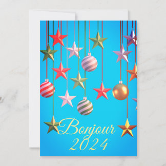 Carte de Bonne Année Bonjour 2024