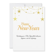 Carte de Bonne Année | Design Minimaliste Moderne