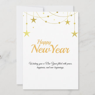 Carte de Bonne Année | Design Minimaliste Moderne