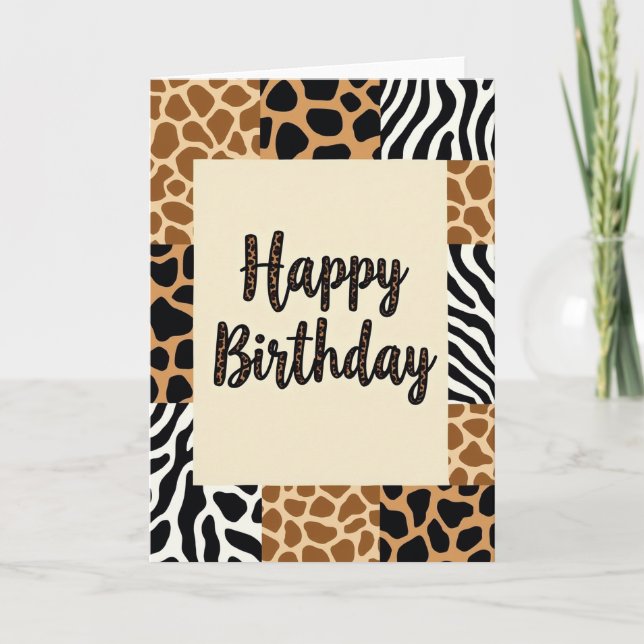Carte de Bonne Anniversaire au Script Élégant (Devant)