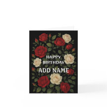 Carte de Bonne Anniversaire aux Roses Grimpantes E