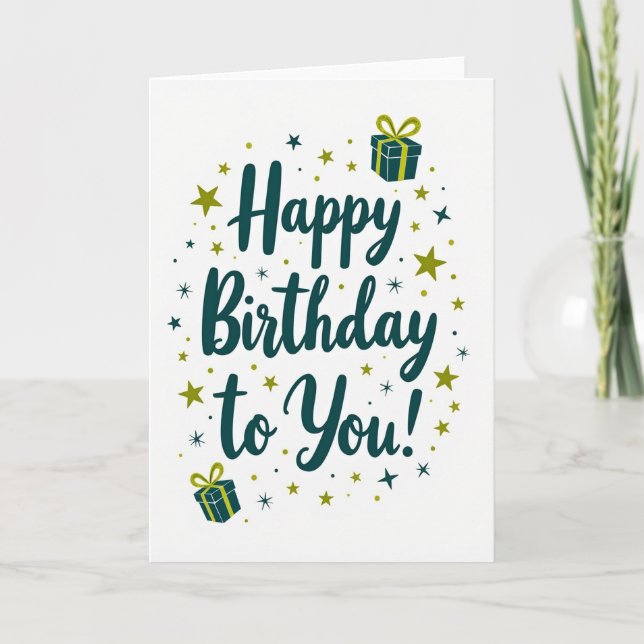 Carte de Bonne Anniversaire Graphique (Devant)
