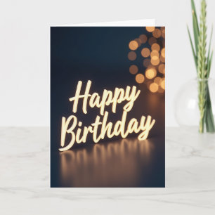 Carte de Bonne Anniversaire Lumineuse