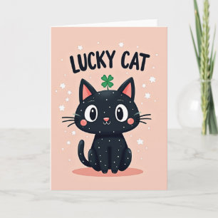 Carte de Bonne Chance Chat Chanceux