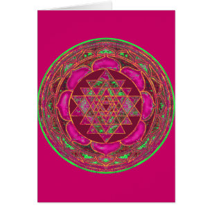Carte de bonne chance de Lakshmi Yantra