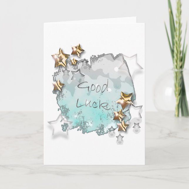 Carte de bonne chance - étoiles chanceuses (Devant)