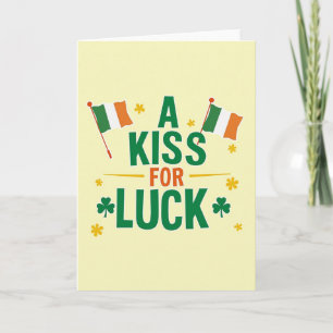 Carte de Bonne Chance Irlandaise pour un Baiser
