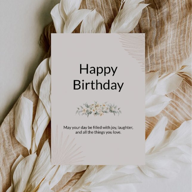 Carte de bonne fête bohème  (Boho Happy Birthday Card)