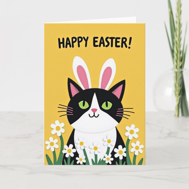 Carte de Bonne Fête de Kitty Printanière (Devant)