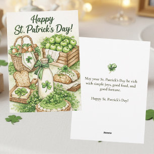 Carte de bonne fête de la Saint-Patrick Cottage