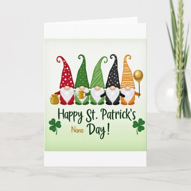 Carte de Bonne Fête de la Saint-Patrick pour Mamie (Devant)
