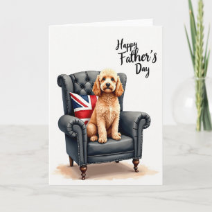Carte de Bonne Fête des Pères avec un Chien Mignon