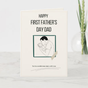 Carte de Bonne Fête des Pères pour la première foi