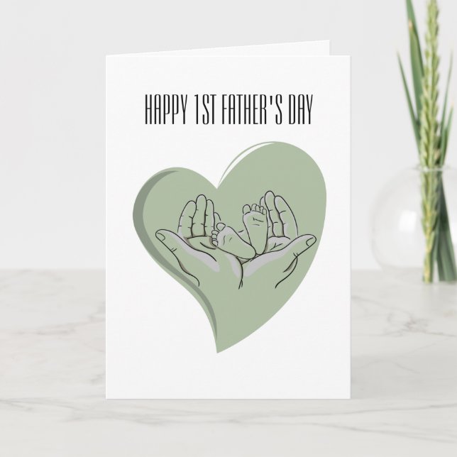 Carte de bonne fête des pères pour nouveau papa po (Devant)