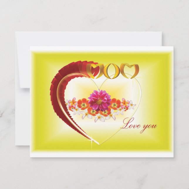 Carte de Bonne Fête Maman Je T'Aime (Devant)
