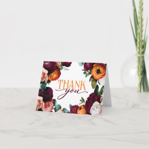 CARTE DE BONNE FIN FLORALE BOLD COLORÉE
