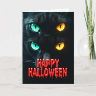 Carte de Bonne Halloween aux Yeux Lumineux