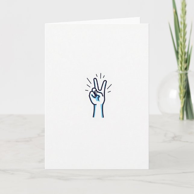 Carte de Bonne Vibes Signe de Paix (Devant)