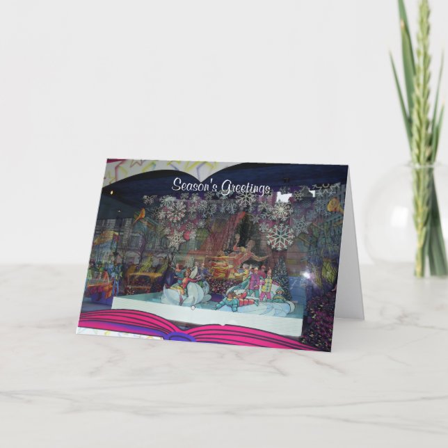 Carte de Bonnes Fêtes de patinage de Noël (Devant)