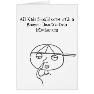 Carte de booger d'enfant de Stinkeye