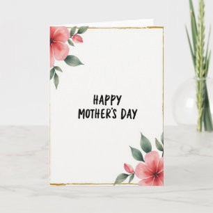 Carte de bordure florale aquarelle