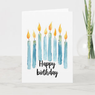 Carte de bougie d'anniversaire fantaisiste