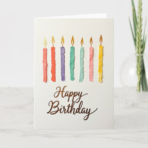 Carte de bougie pastel joyeuse