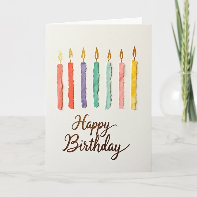 Carte de bougie pastel joyeuse (Devant)