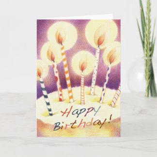 Carte de bougies d'anniversaire