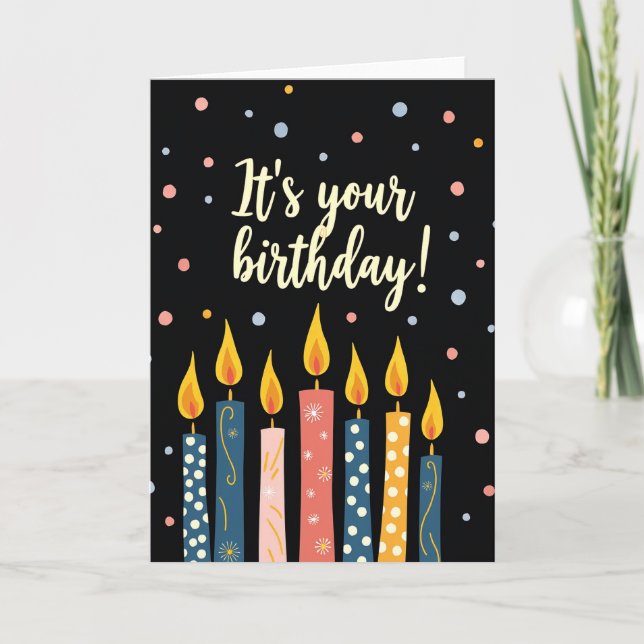 Carte de bougies d'anniversaire douces (Devant)