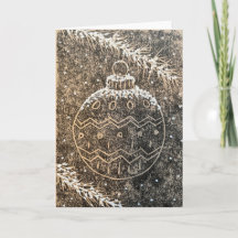 carte de boule de Noël