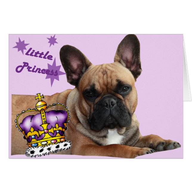 Carte de bouledogue français (Devant horizontal)