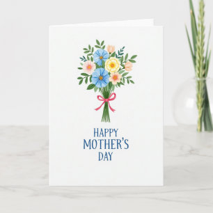 Carte de bouquet à l'aquarelle