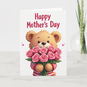 Carte de bouquet à manches rayées
