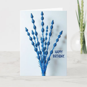 Carte de bouquet d'anniversaire Azure