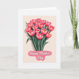 Carte de bouquet de fleurs à pois