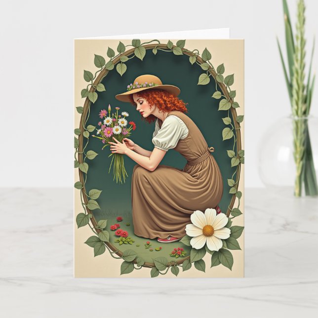 Carte de bouquet de fleurs Auburn Beauty (Devant)