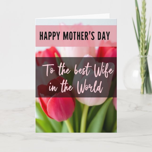 Carte de bouquet de fleurs Chevron (Devant)