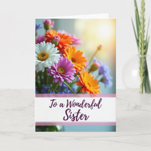 Carte de bouquet de jour Sœurs radieuses