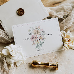 Carte de bouquet de mariage - Épargnez la date - D