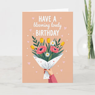 Carte de bouquet floral de célébration
