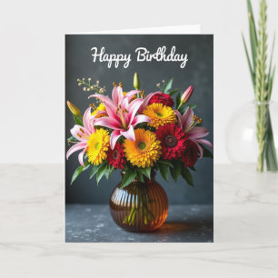 Carte de bouquet floral doux