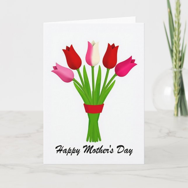 Carte de bouquet floral mat (Devant)