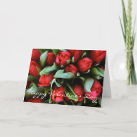 Carte de bouquet Heureuse Sainte-Valentin Red Tuli